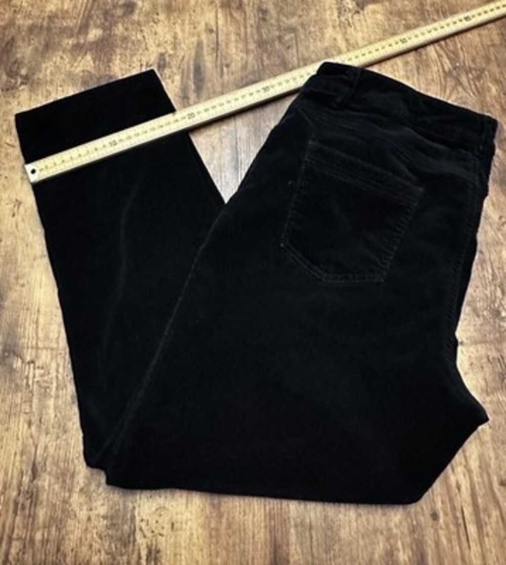 Tribal Black Fine Corduroy Straight Leg Pants Women's Size 12